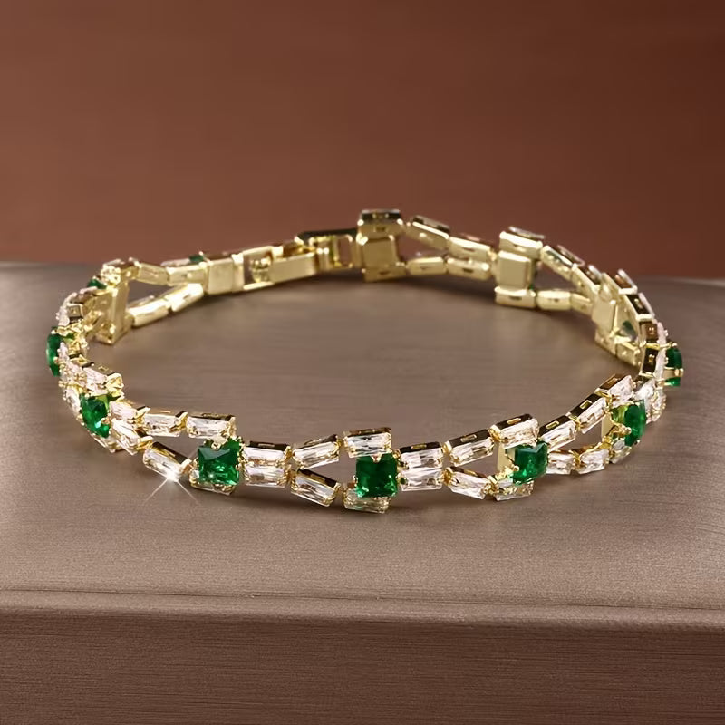 Bracelet tennis Verde Link