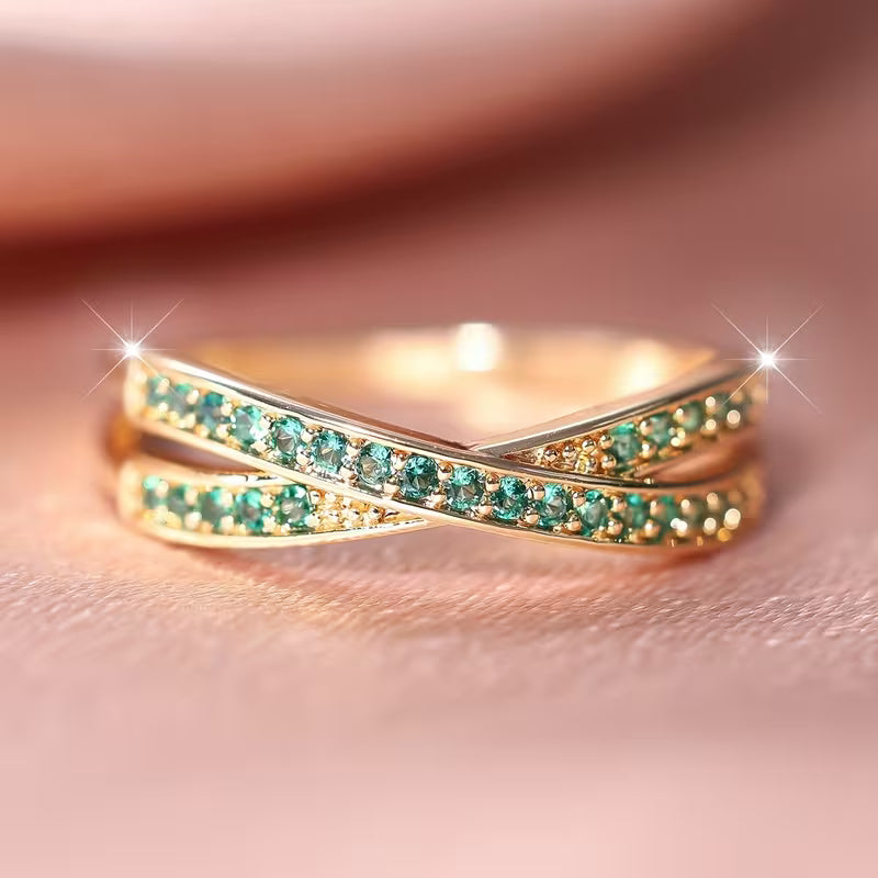 Bague Emerald Flow