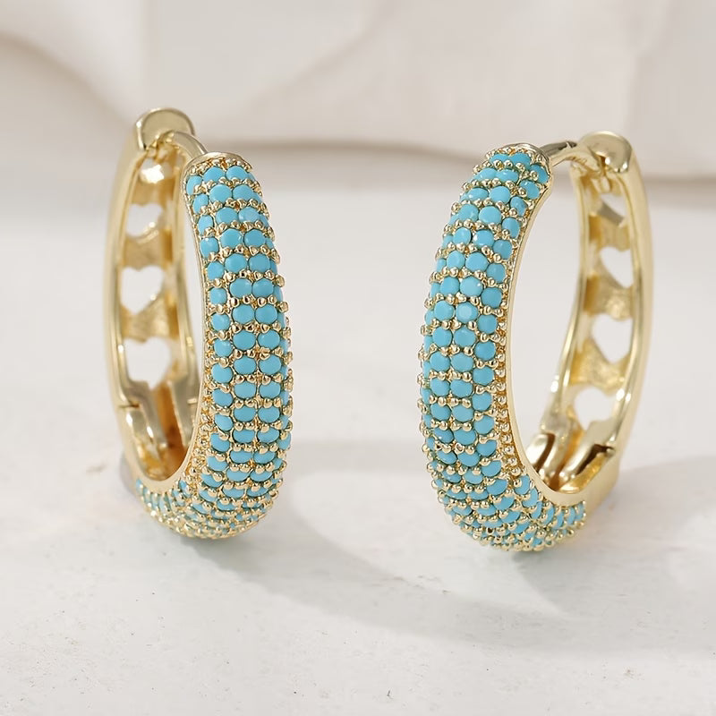 Boucles d'oreilles turquoise charmantes