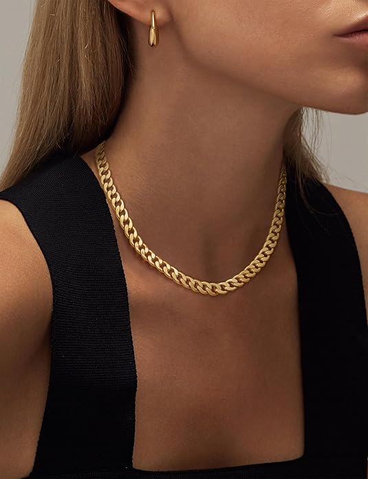 Collier à maillons cubains épais