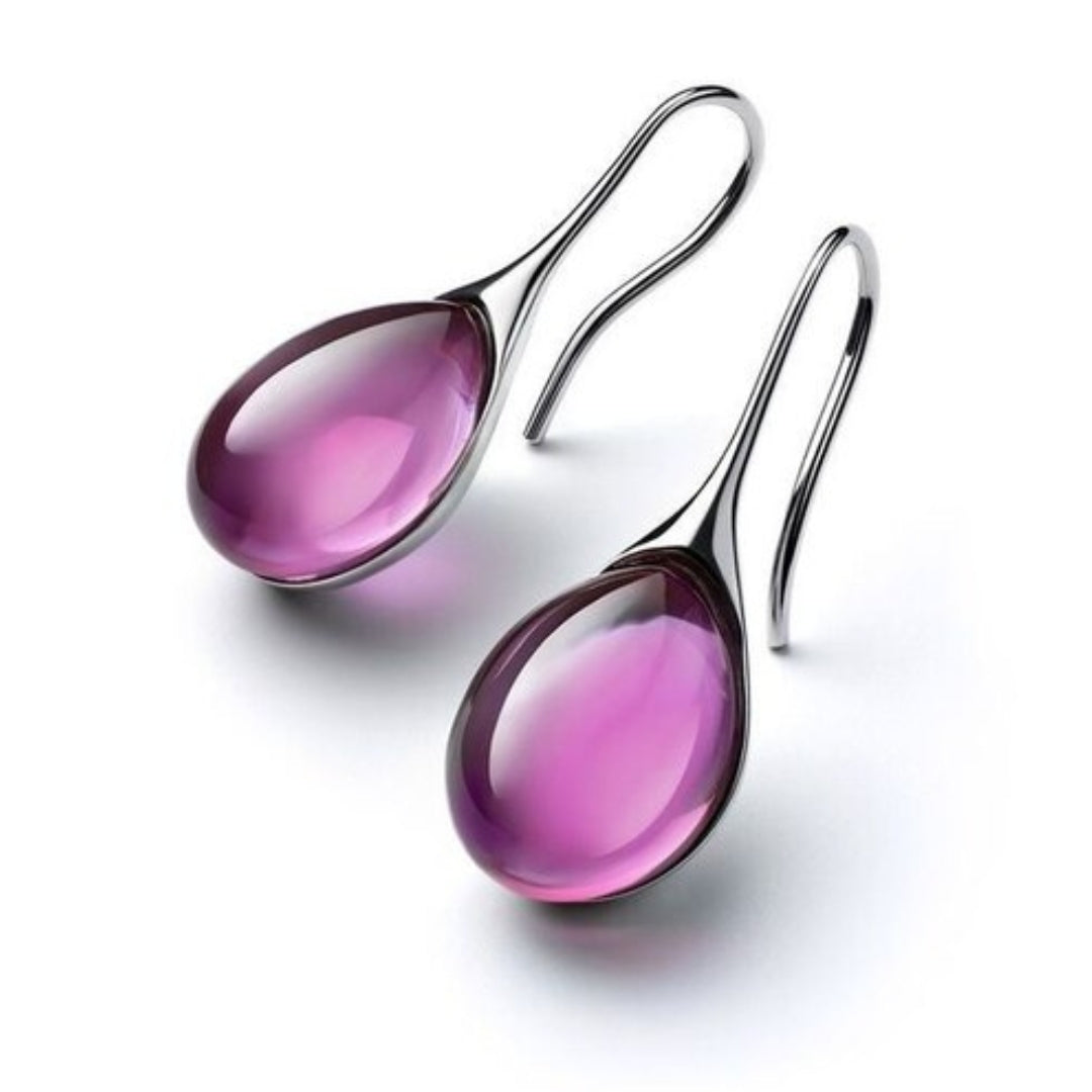 Boucles d’oreilles pendantes chic avec cristal