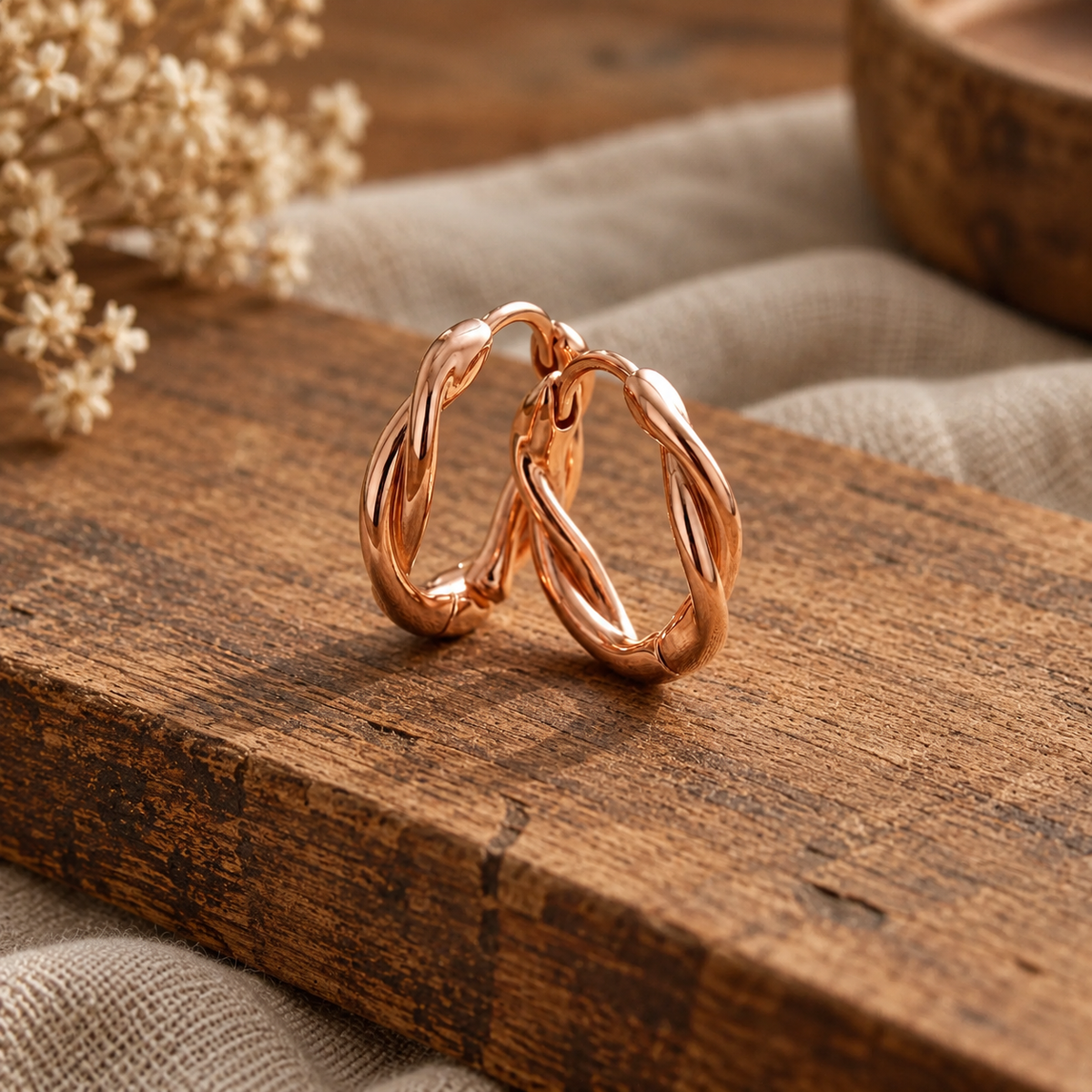 Boucles d'oreilles Cove en cuivre