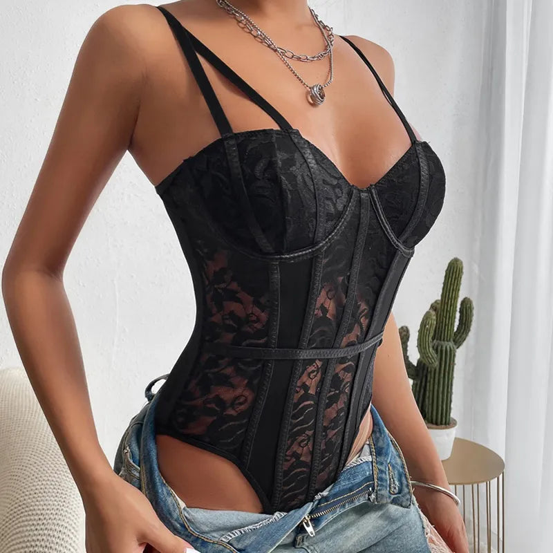 Body Vilma avec corset brodé