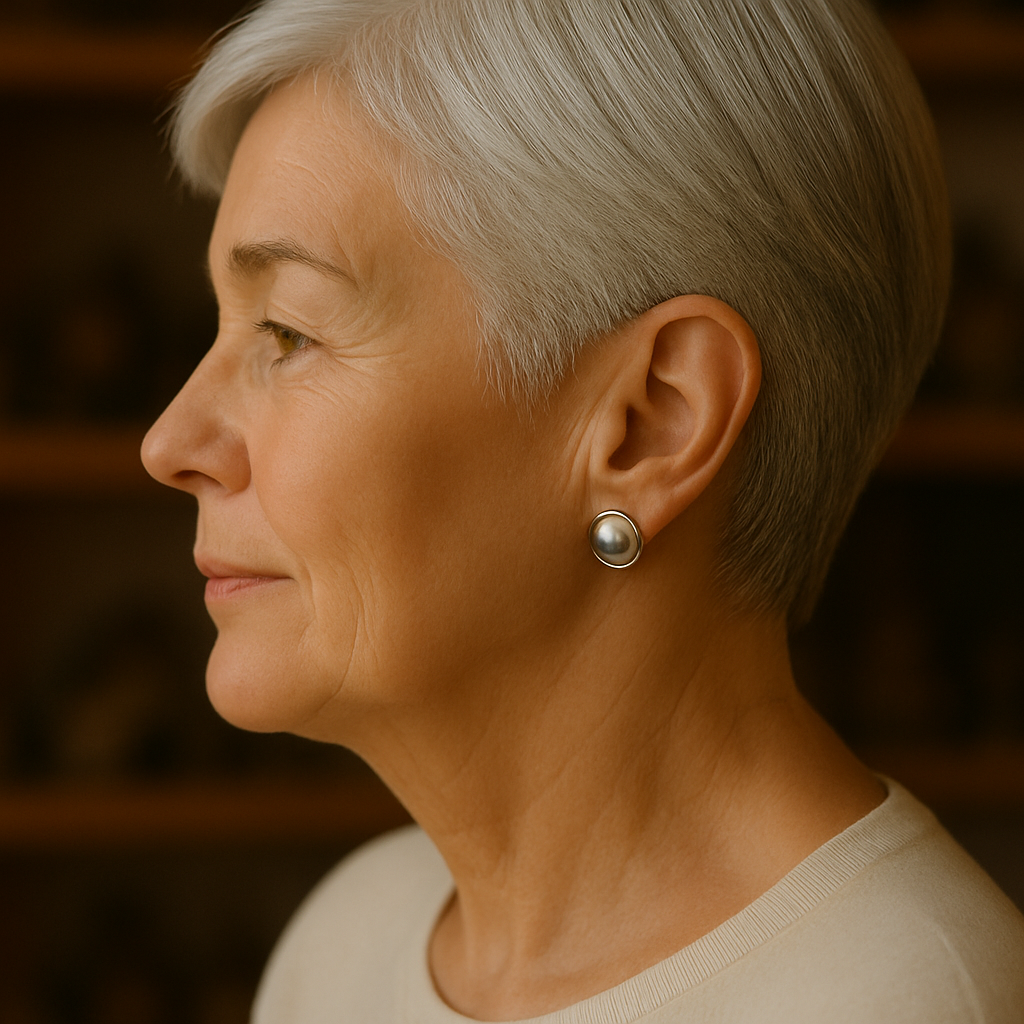 Boucles d’oreilles sophistiquées avec perles noires