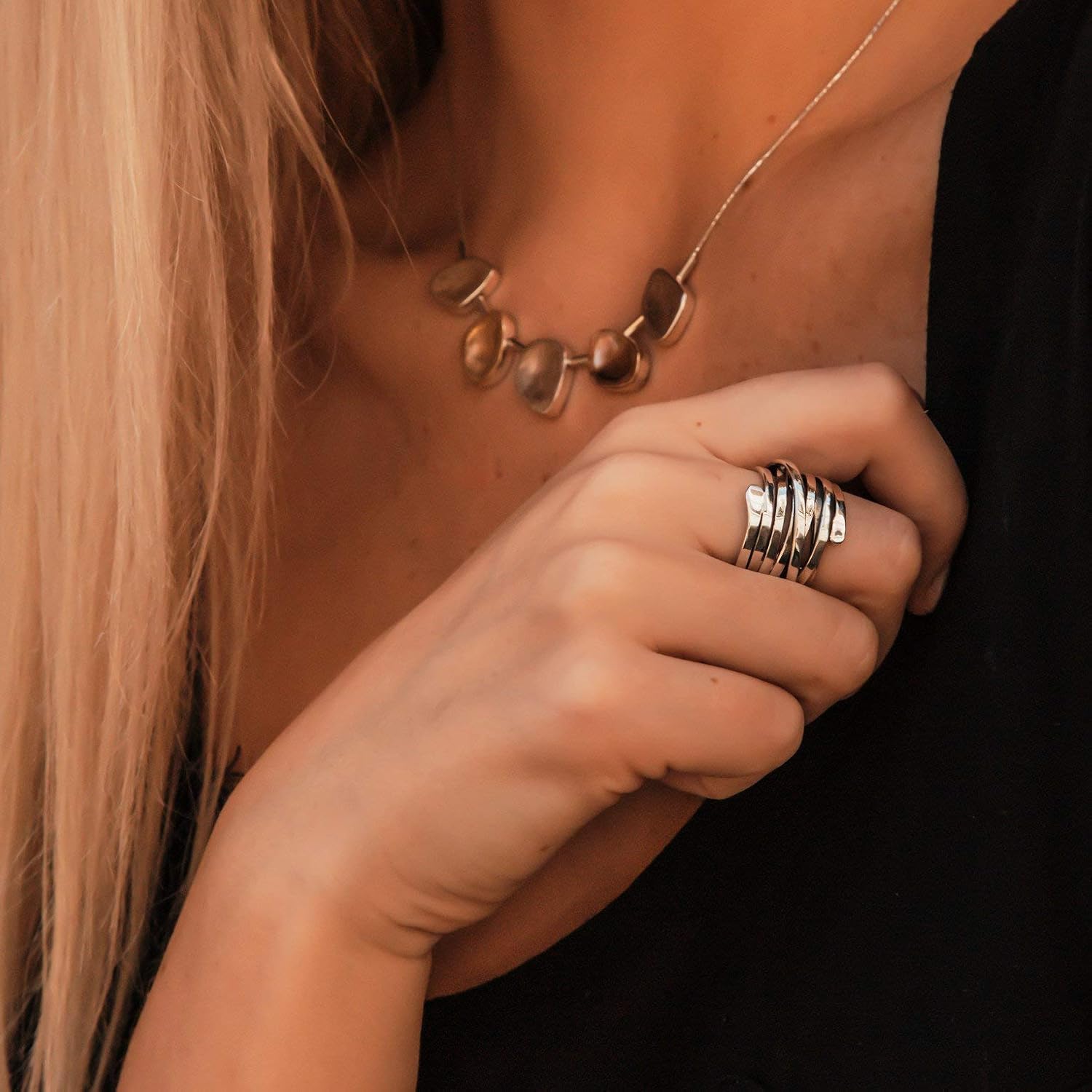 Bague vintage élégante en argent