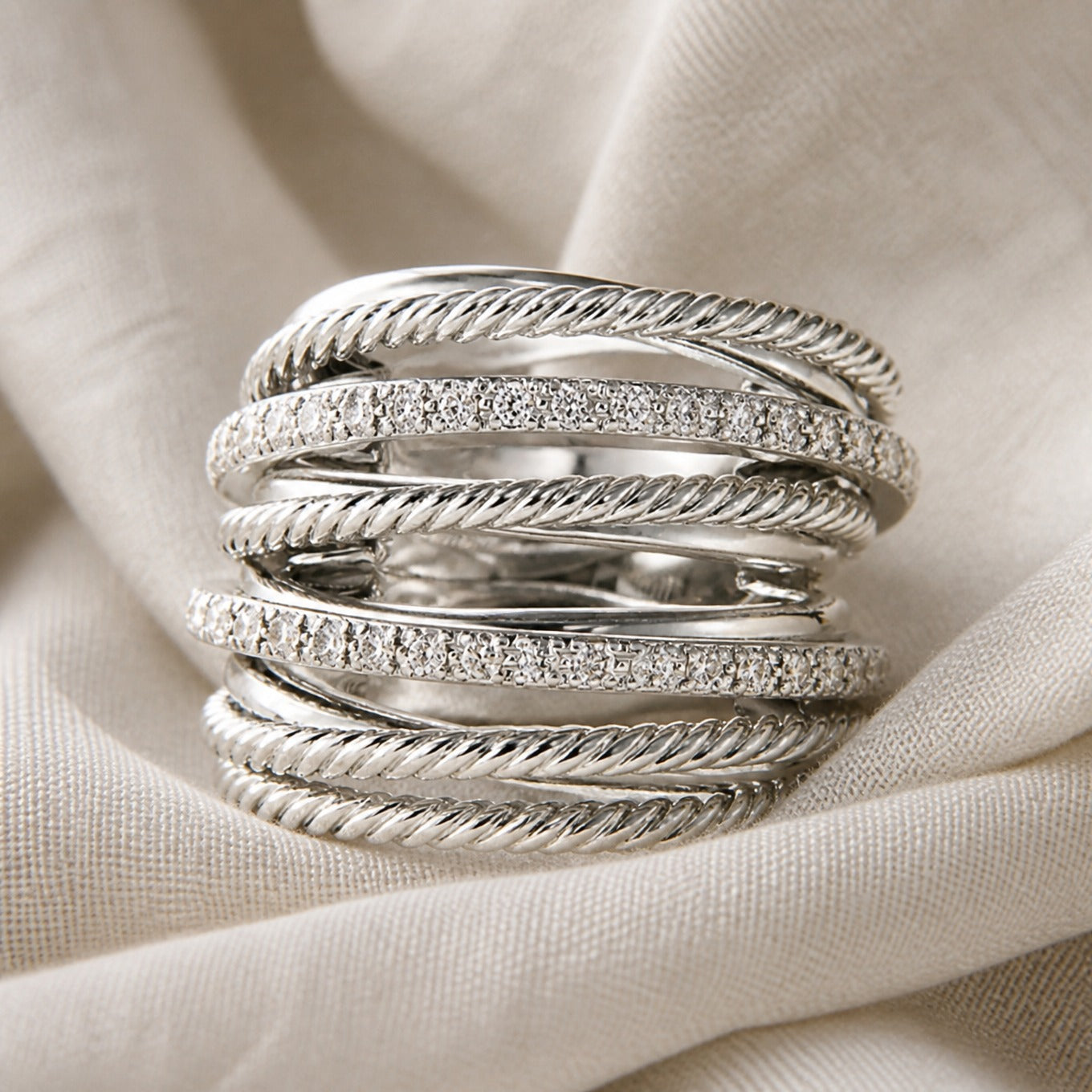 Layered Zirconia Cross Ring