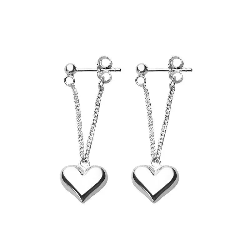 Boucles d’oreilles créoles géométriques en forme de cœur d’inspiration antique