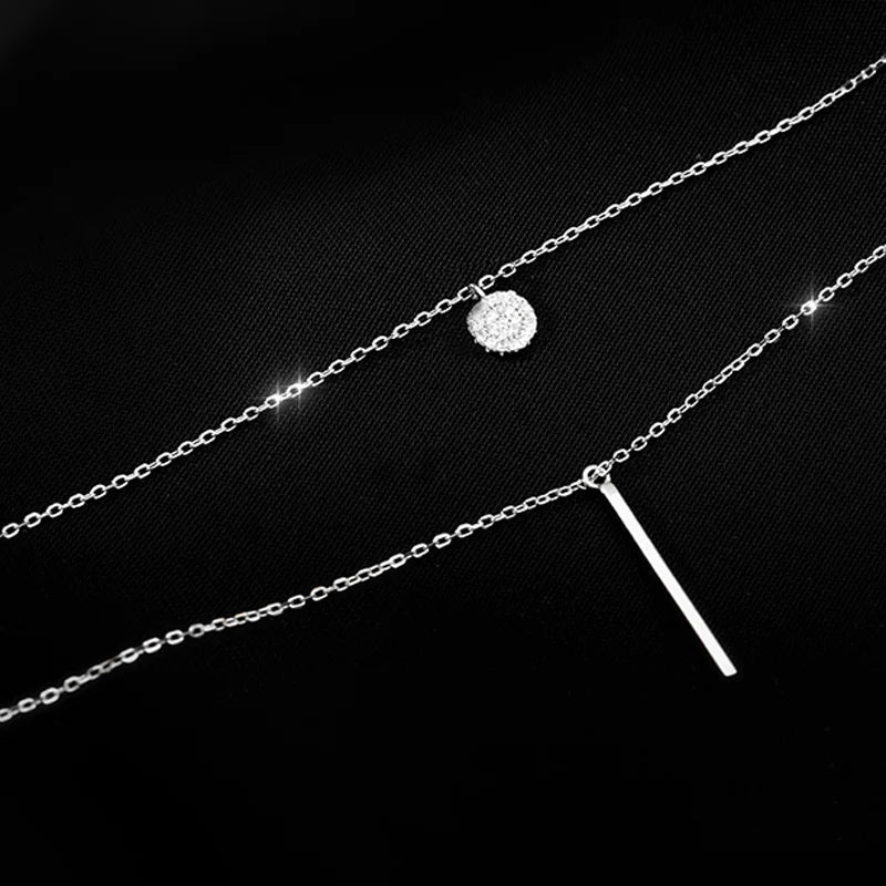 Collier à double couche en argent sterling