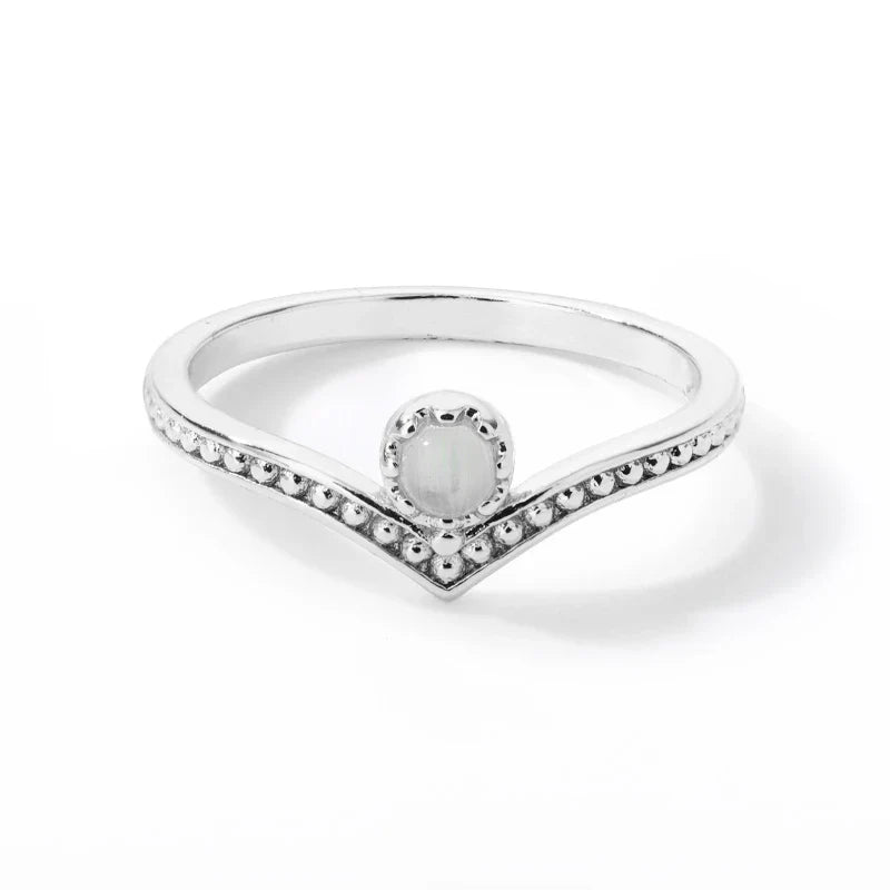 Elegant Gold Waterdrop Opal Crown Ring