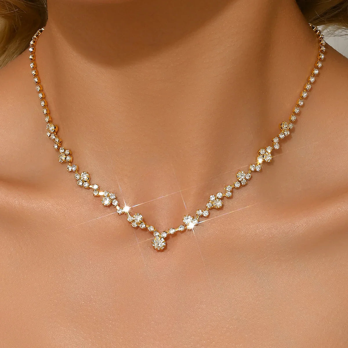 Collier de mariée élégant avec diamants