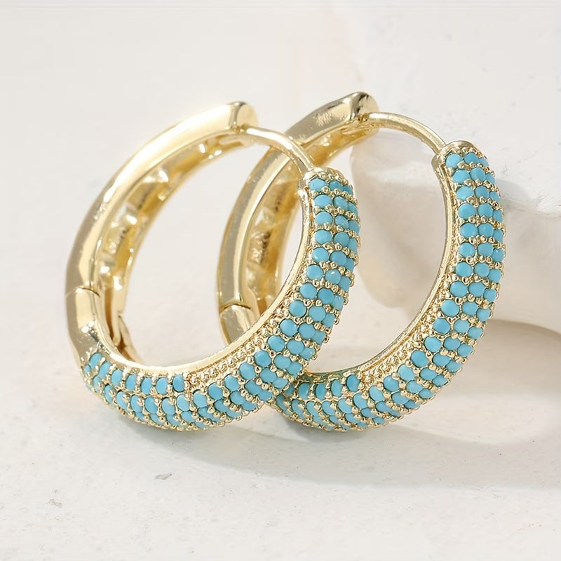 Boucles d'oreilles turquoise charmantes