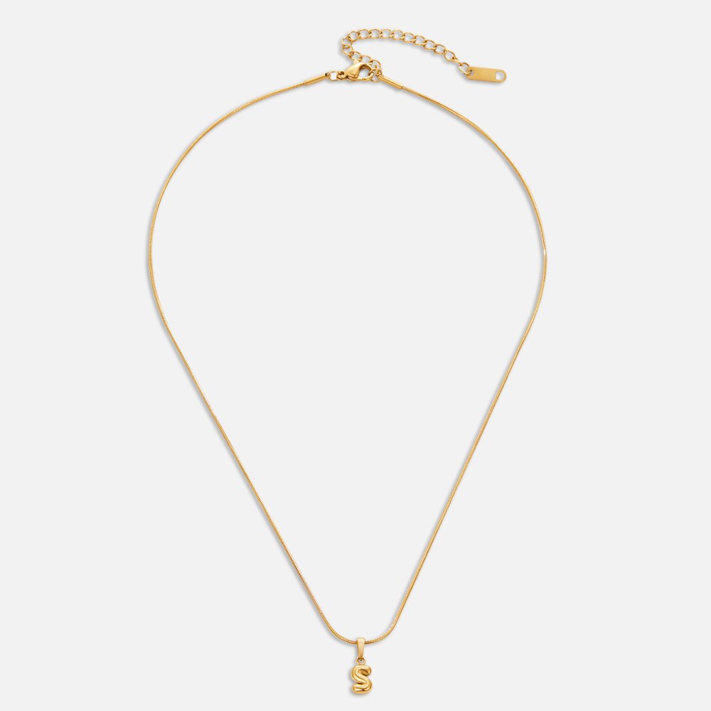 Collier chic avec lettre style bulle