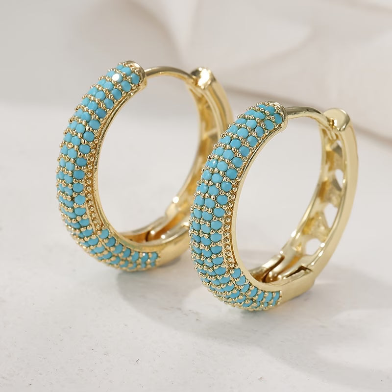 Boucles d'oreilles turquoise charmantes