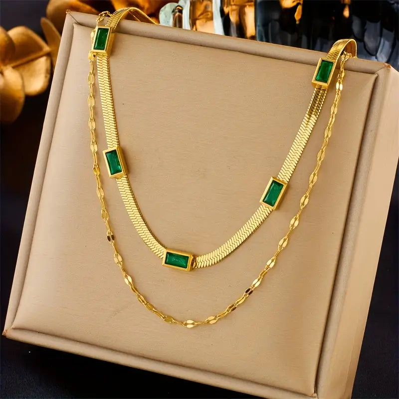 Collier rétro à double rang Sorella Gem