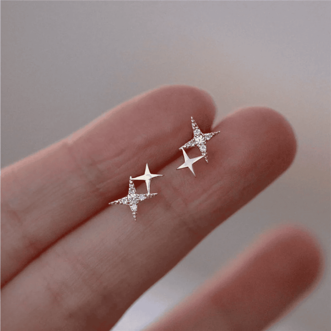 Boucles d’oreilles étoiles scintillantes