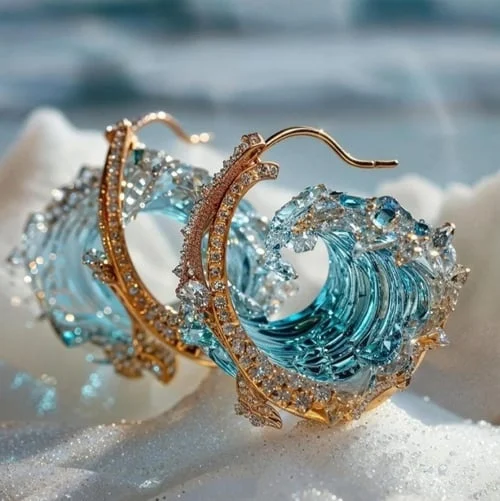 Boucles d’oreilles avec l’esprit de l’océan