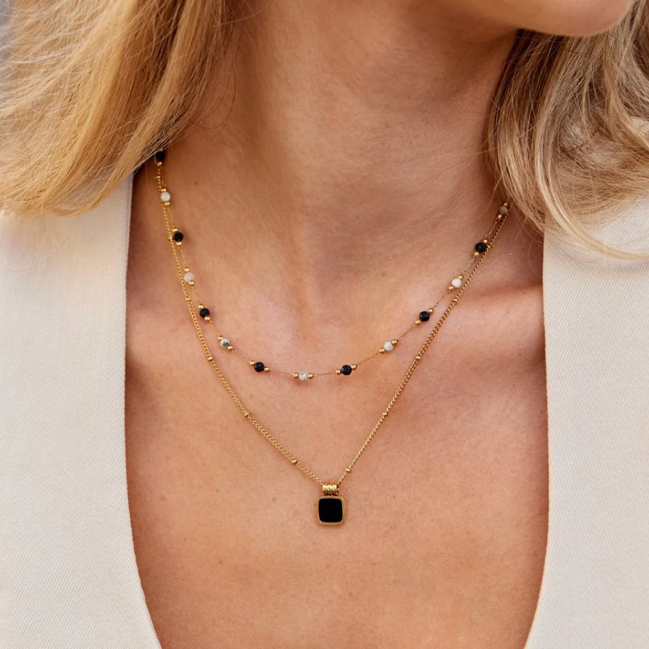 Collier élégant à double couche