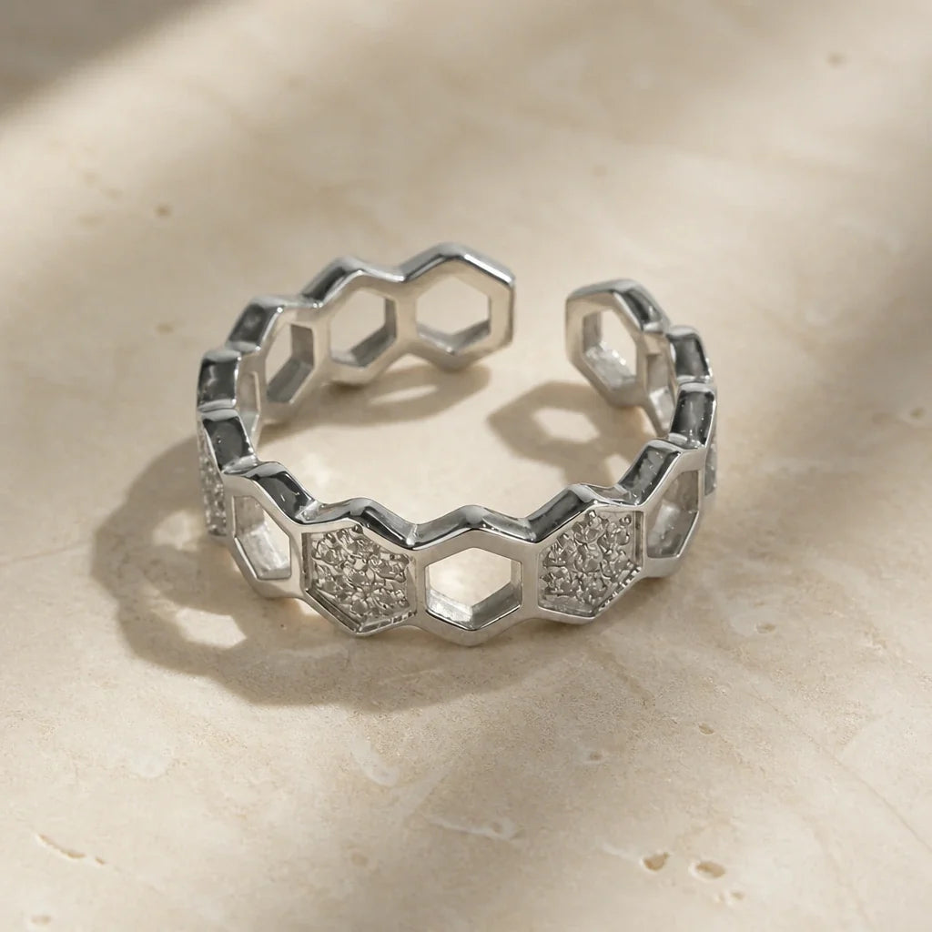 Bague ajustable à maillons Verona