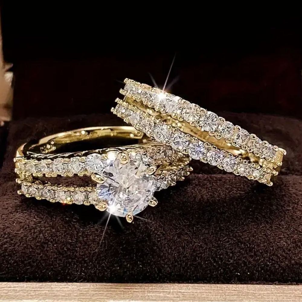 Ensemble de bagues Éclat Éternel en diamants