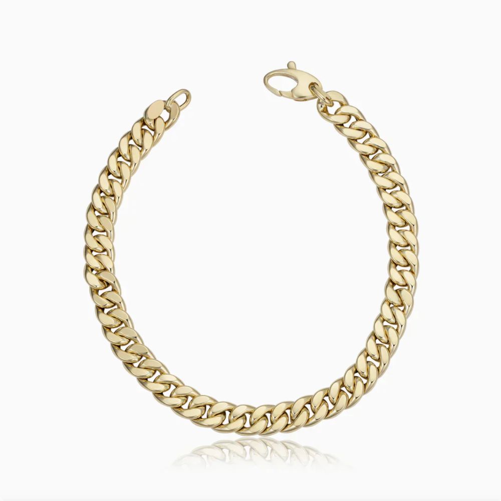 Bracelet cubain classique en or
