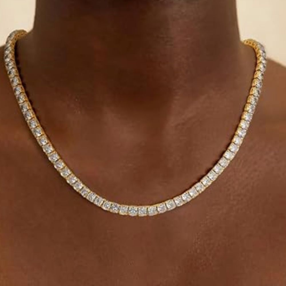 Collier tennis en or