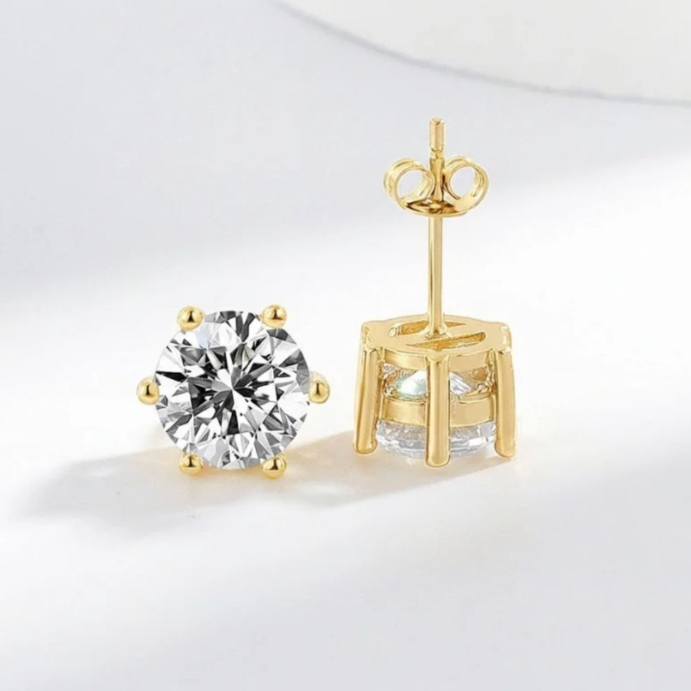 Boucles d'oreilles à puce en diamants Tera