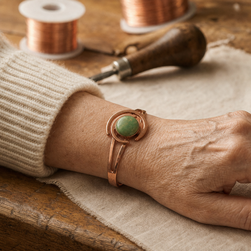 Bracelet en cuivre Sphere Green