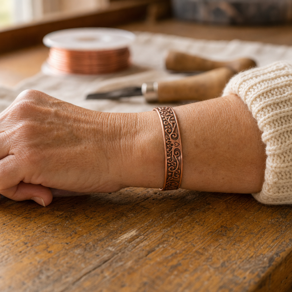 Bracelet Flora en cuivre