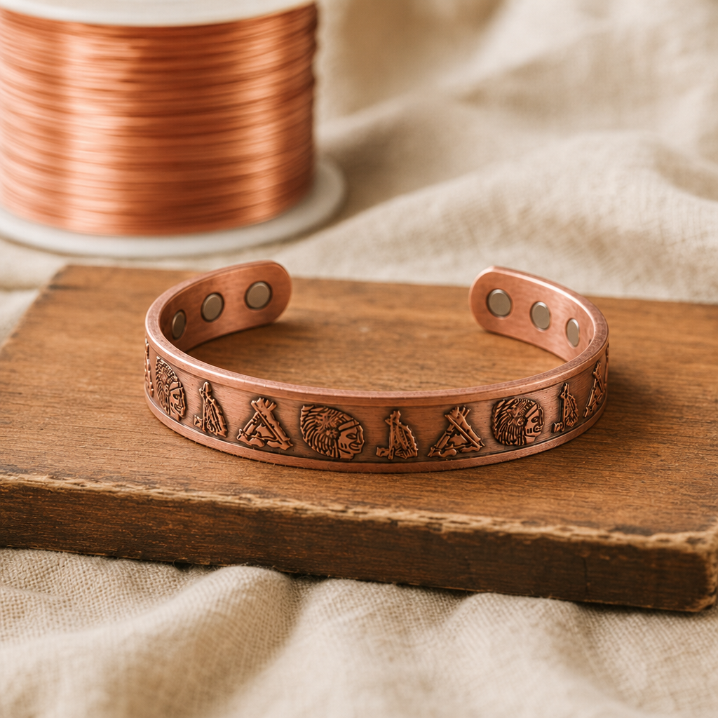 Bracelet en cuivre natif