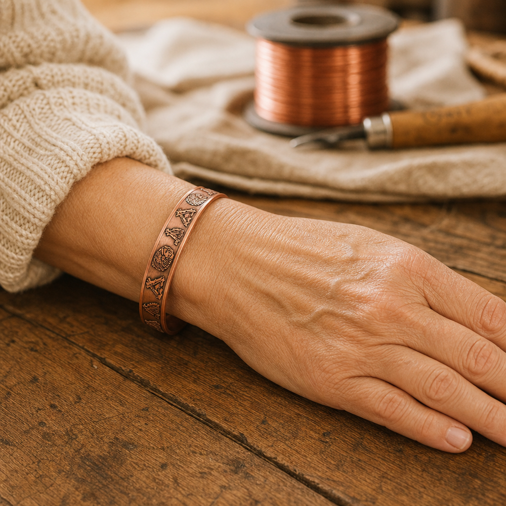 Bracelet en cuivre natif
