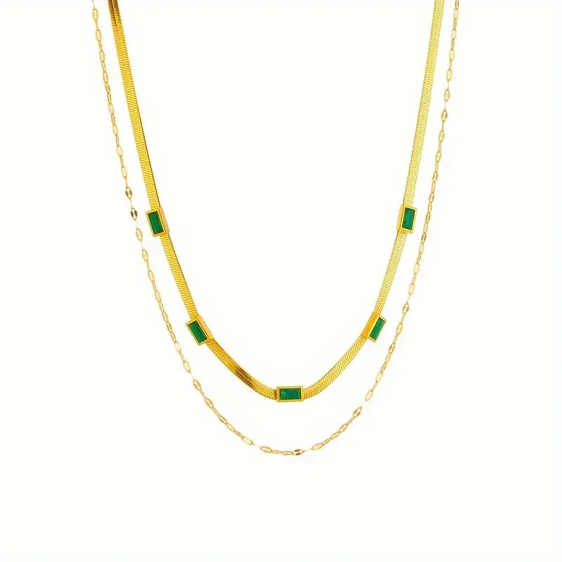 Collier rétro à double rang Sorella Gem
