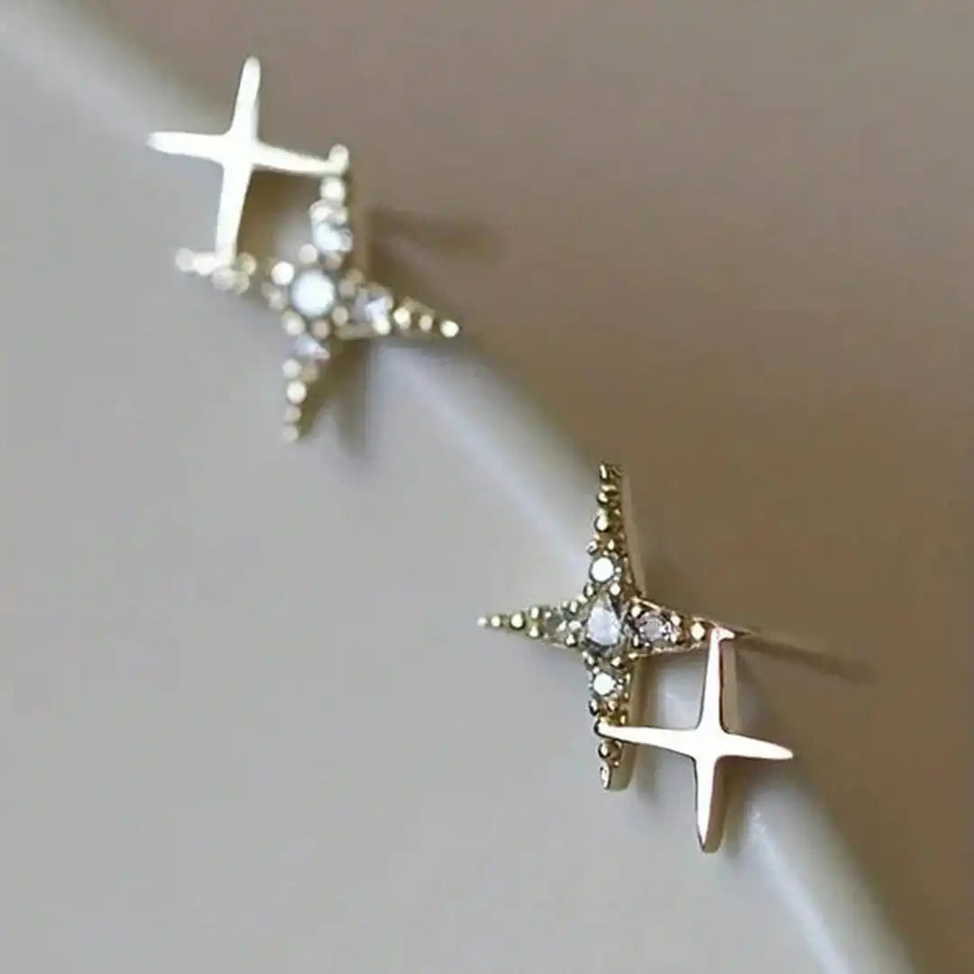 Boucles d’oreilles étoiles scintillantes