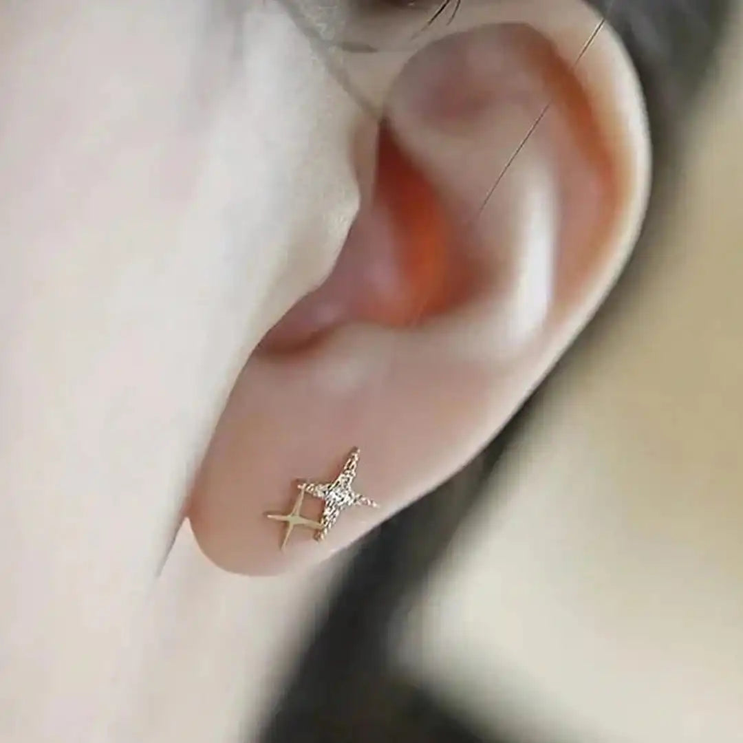 Boucles d’oreilles étoiles scintillantes