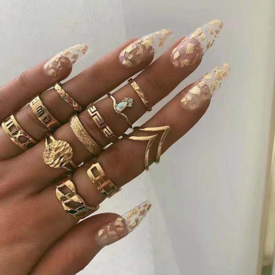 Unique Ring Set: 8 to 12 Pieces