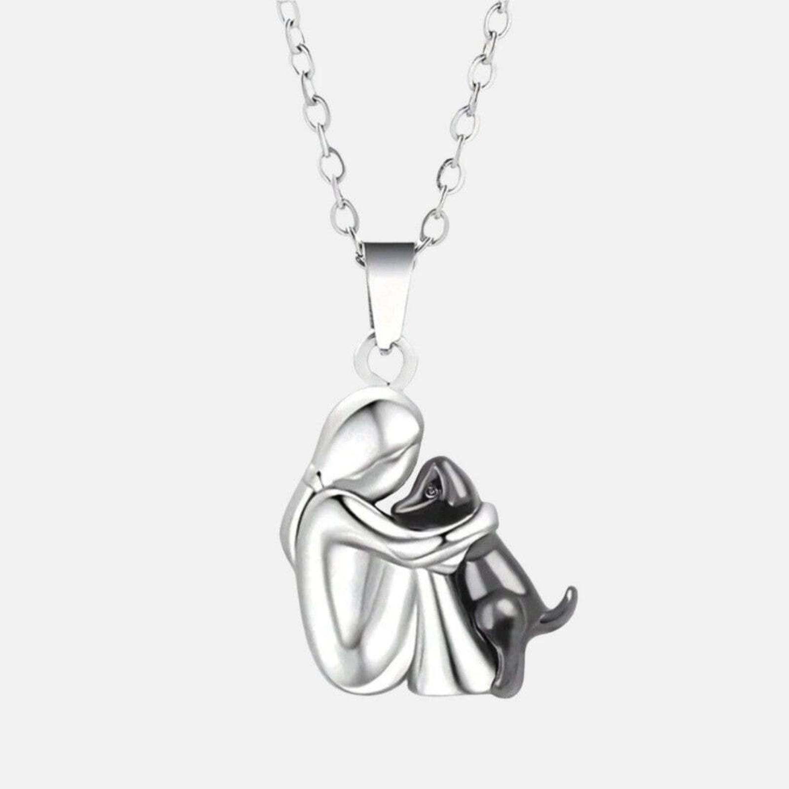 Collier avec pendentif 'Pour toujours dans votre cœur' – Câlin de chien