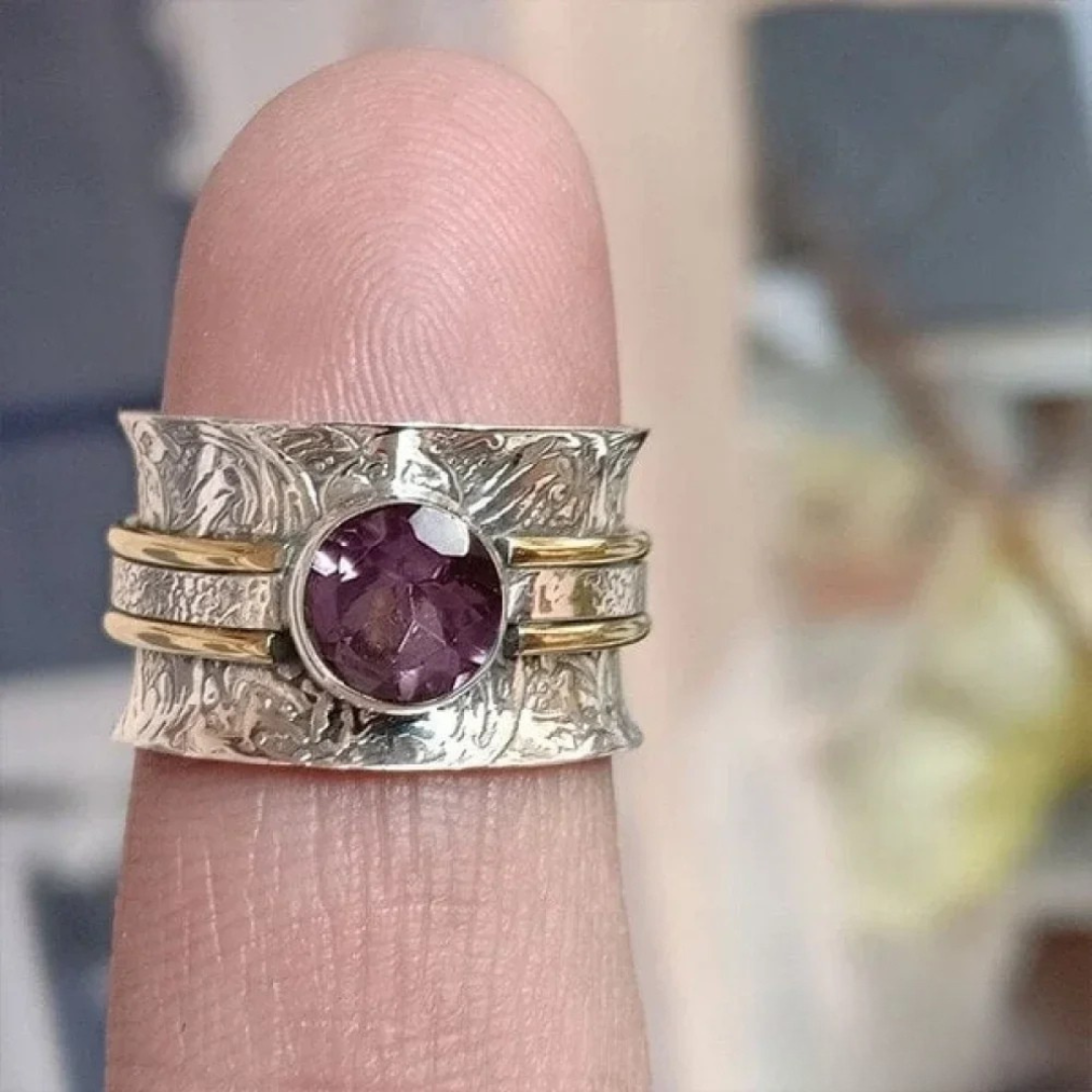 Elegant Crystal Meditation Ring