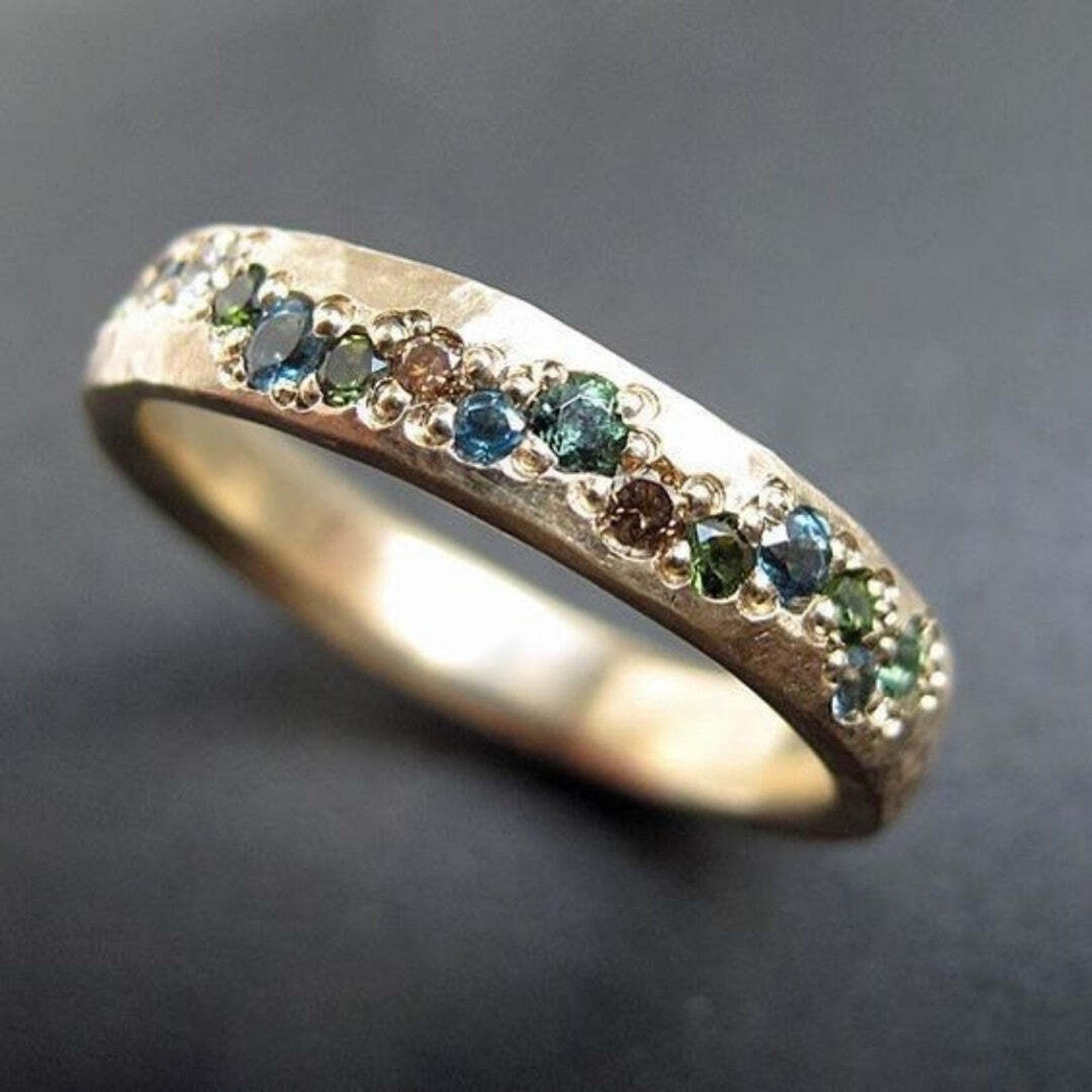 Bague vintage dorée Bunter