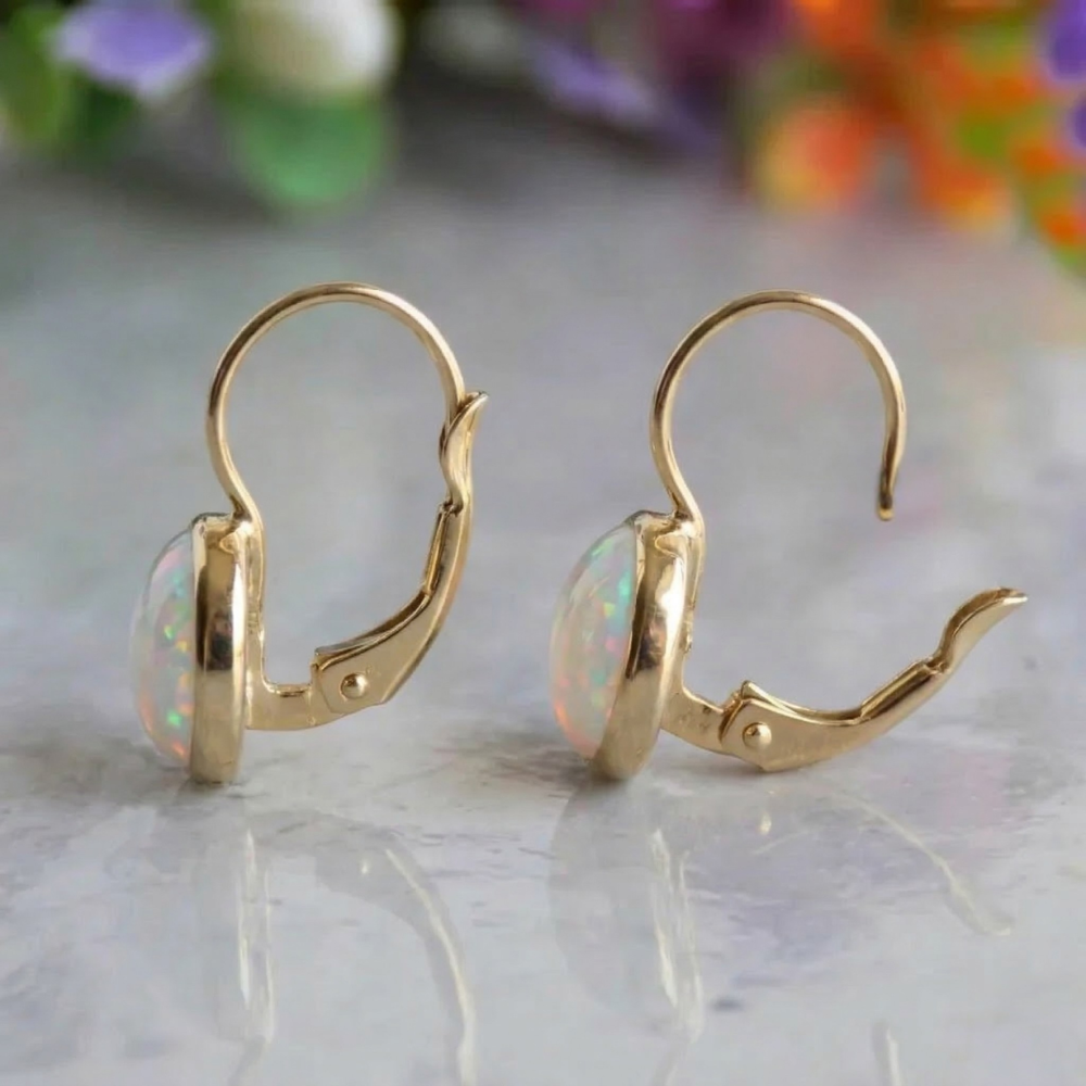 Boucles d'oreilles Antique Opal Glow | Or