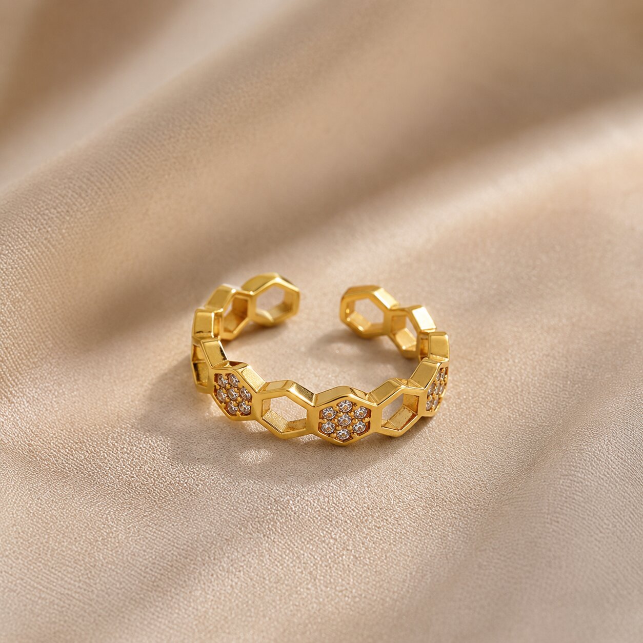 Bague ajustable à maillons Verona