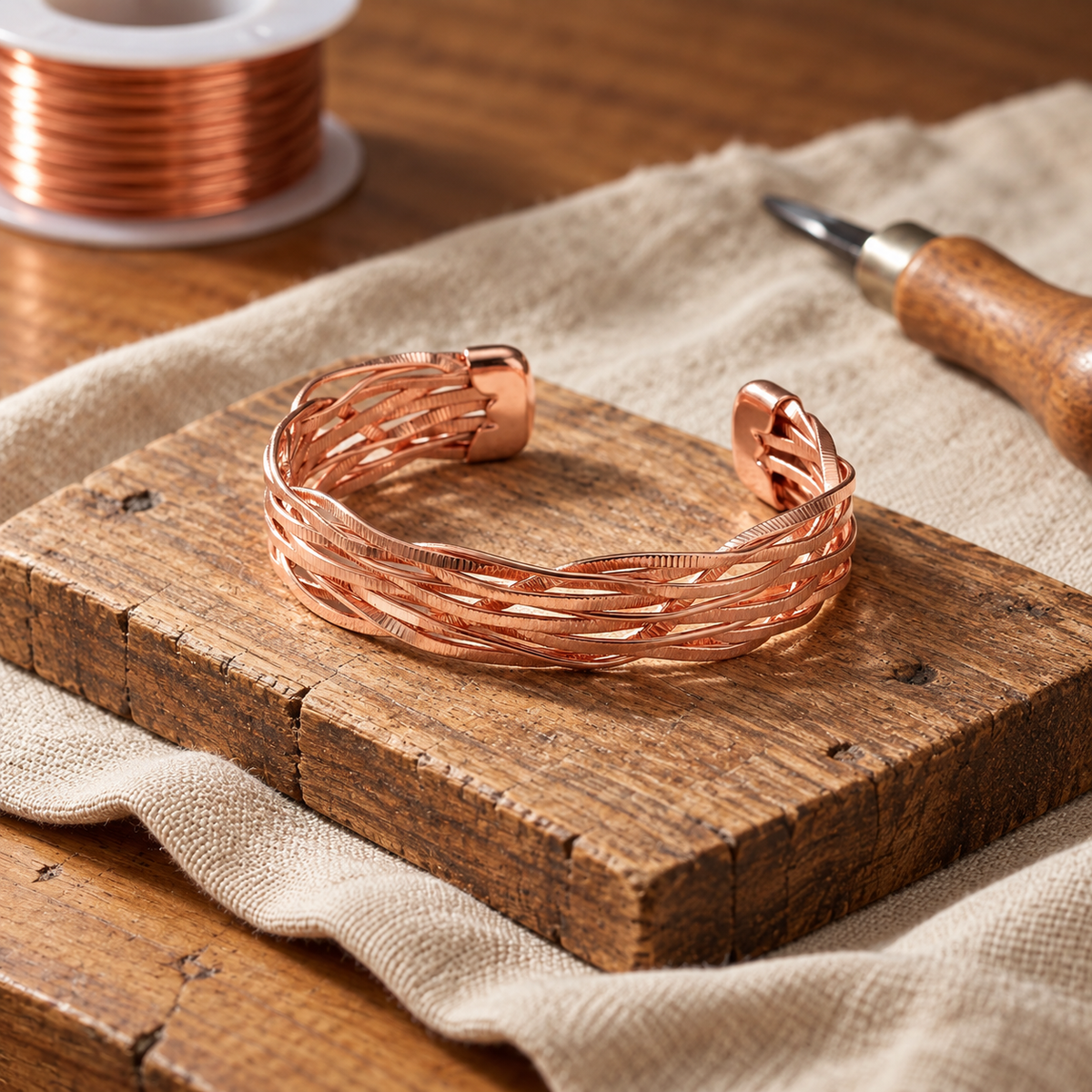 Bracelet en cuivre Wisp