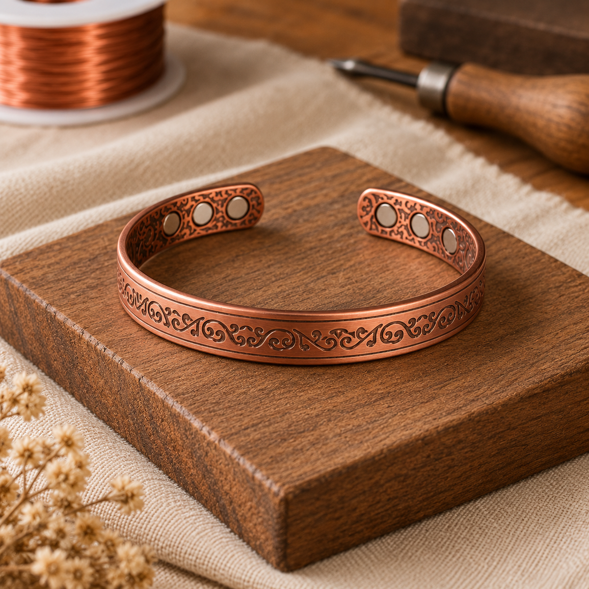 Bracelet orné en cuivre