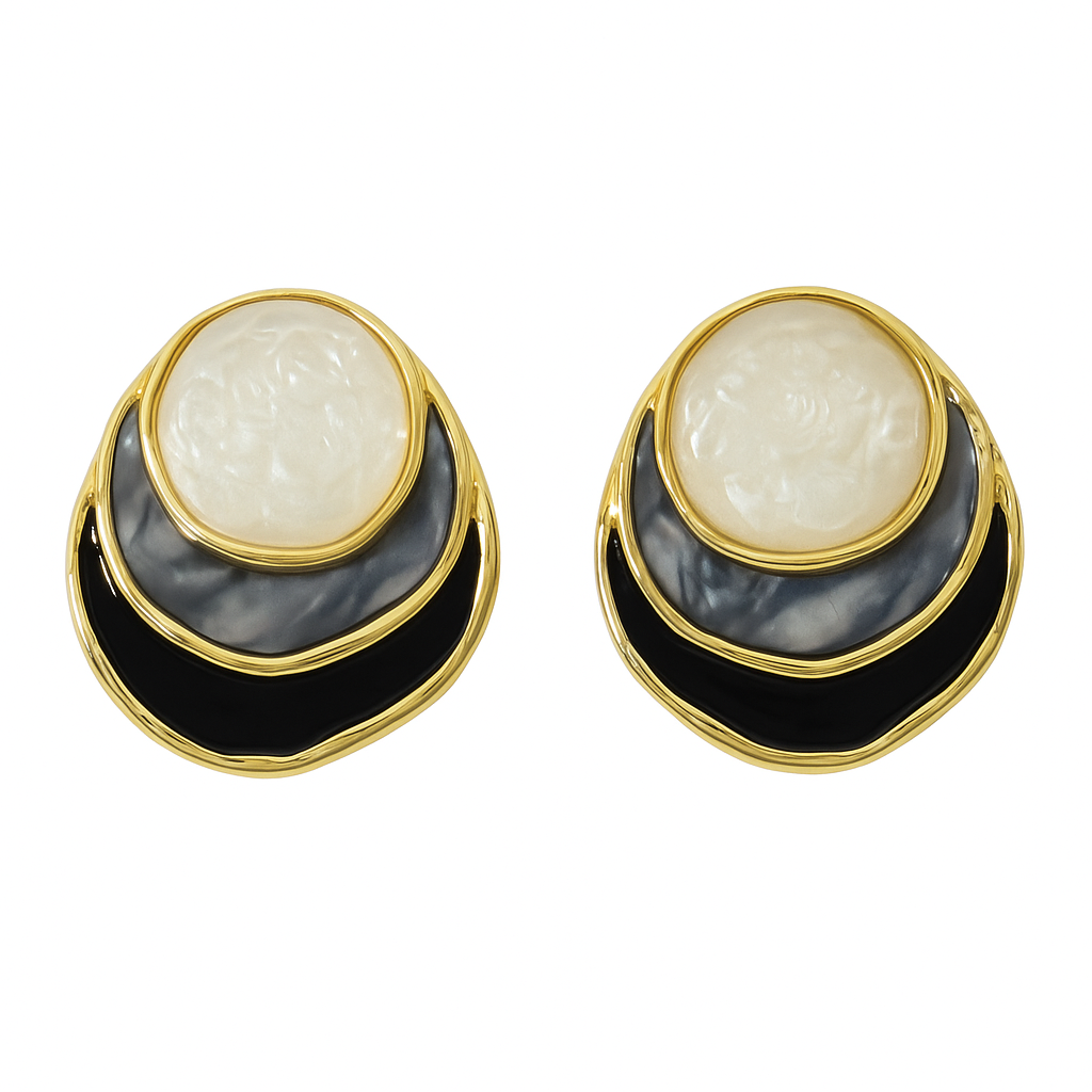 Layered Ocean Hoop Earrings
