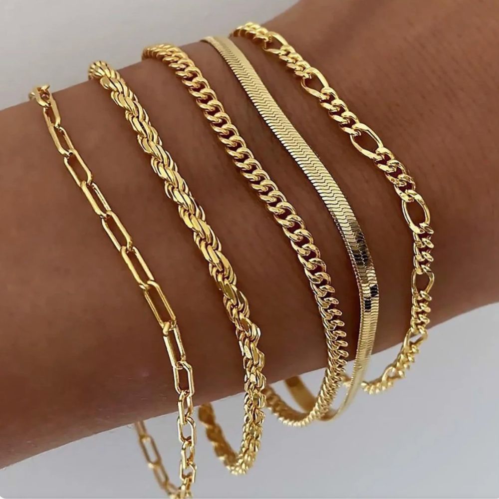 Ensemble de bracelets superposés Ellis