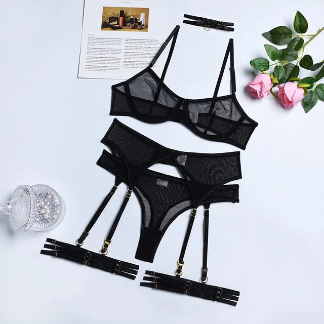 Ensemble de lingerie Iris quatre pièces