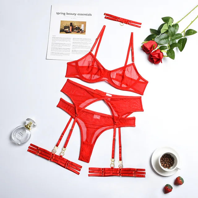 Ensemble de lingerie Iris quatre pièces