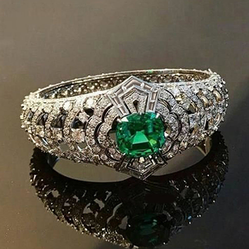 Bague Art déco émeraude