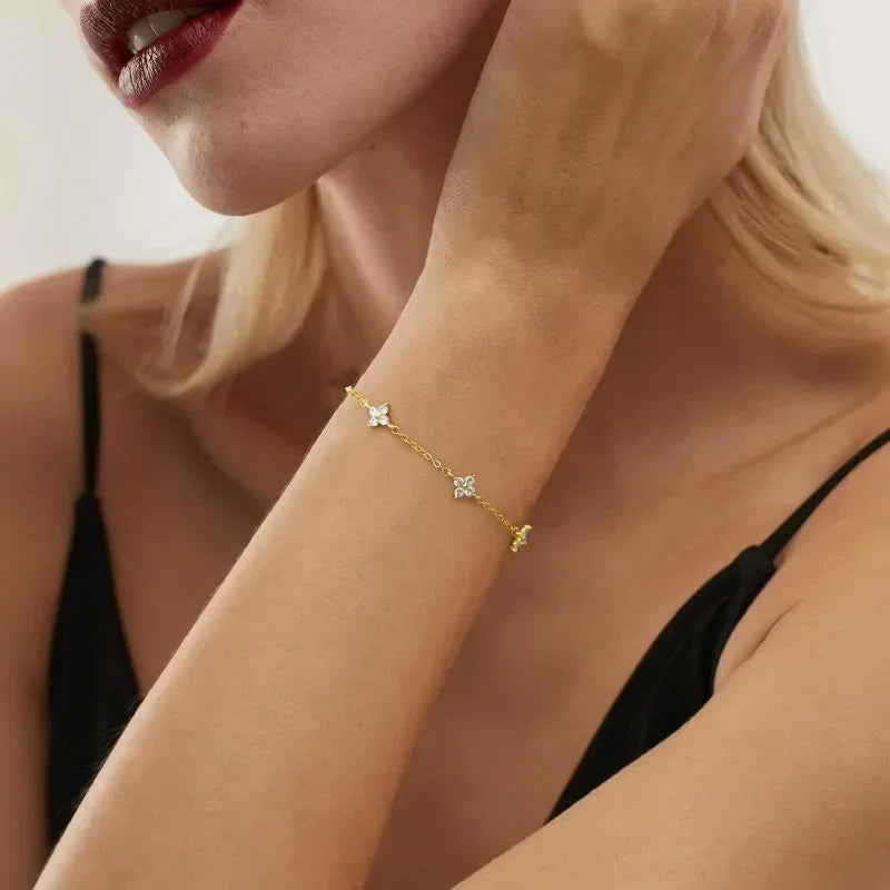 Bracelet papillon avec cristal