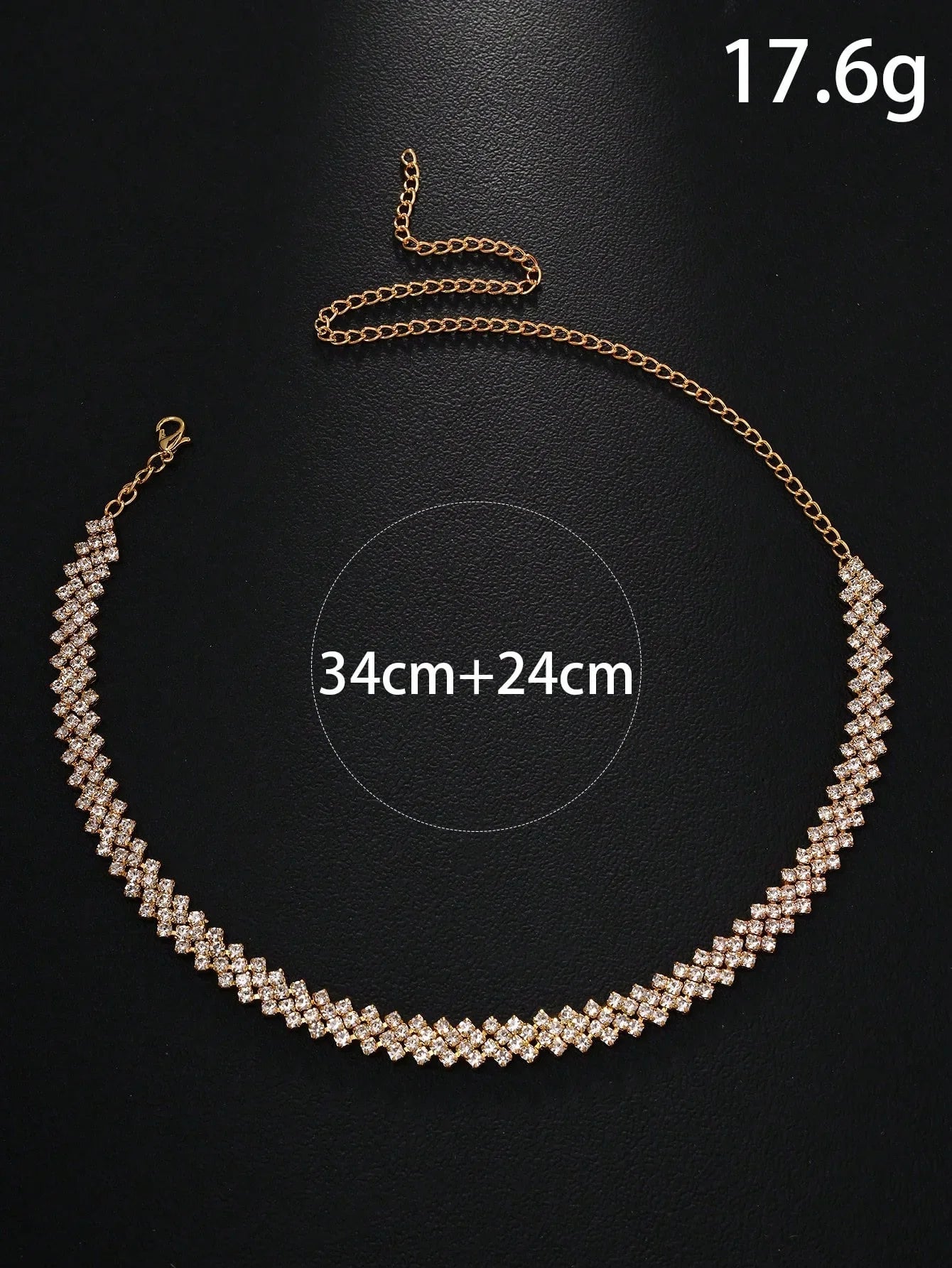 Collier ras du cou élégant avec strass
