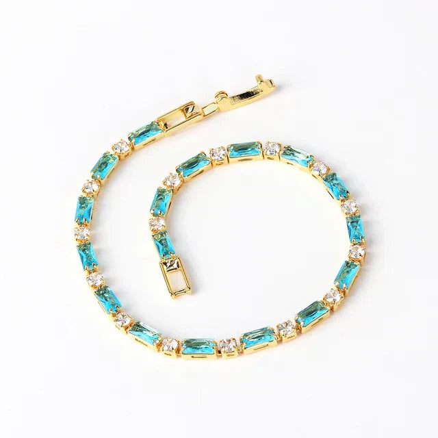 Bracelet turquoise doré éblouissant