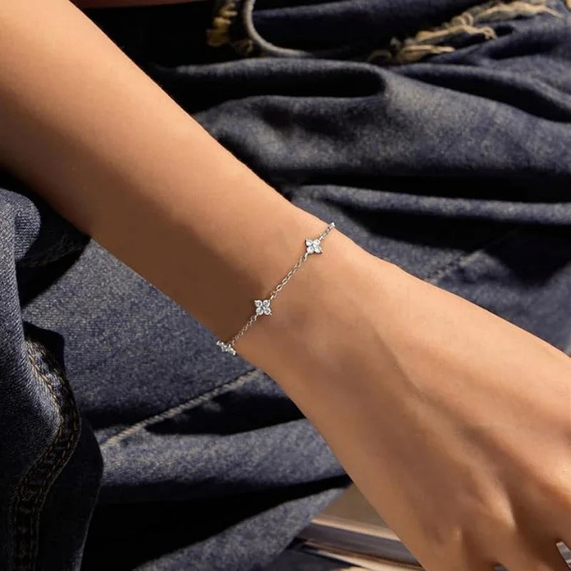 Bracelet papillon avec cristal
